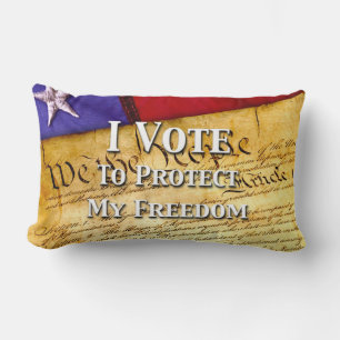 I Vote To Protect My Freedom Lumbar Cushion