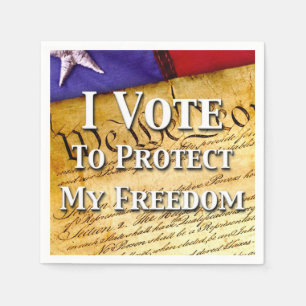 I Vote To Protect My Freedom Napkin