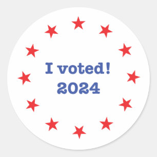 I voted! 2024 classic round sticker