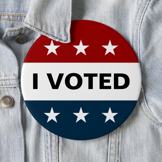 I Voted 2024 Elections 6 Cm Round Badge (In Situ)