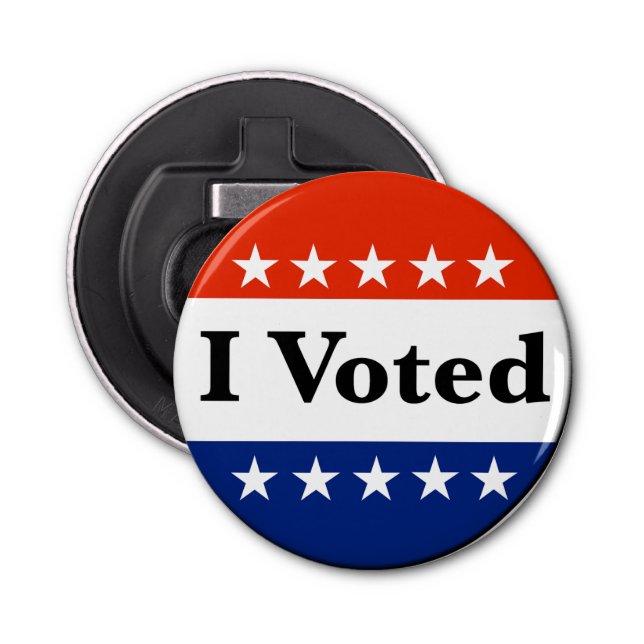 I Voted 2024 Elections Bottle Opener (Front)