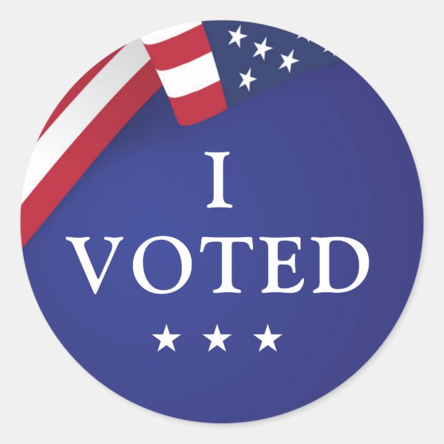 I Voted 2024 Elections Classic Round Sticker (Front)
