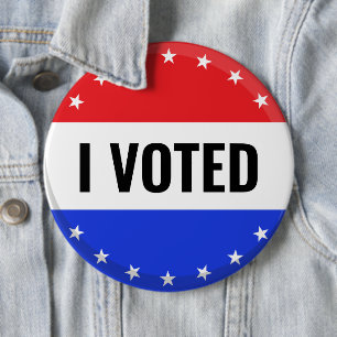 I Voted 2024 Elections With America Flag 6 Cm Round Badge
