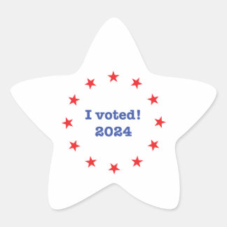 I voted! 2024 star sticker