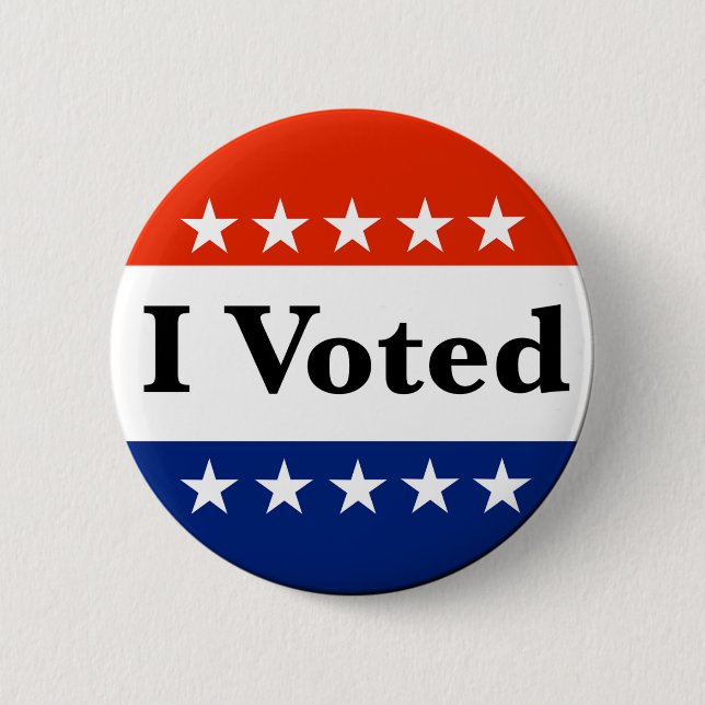 I Voted 2026 Elections 6 Cm Round Badge (Front)