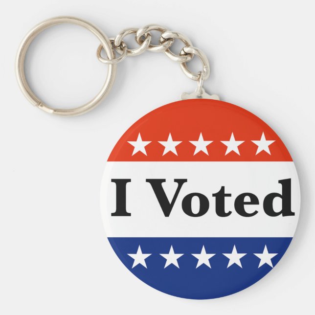 I Voted 2026 Elections Key Ring (Front)