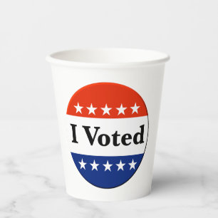 I Voted 2026 Elections Paper Cups