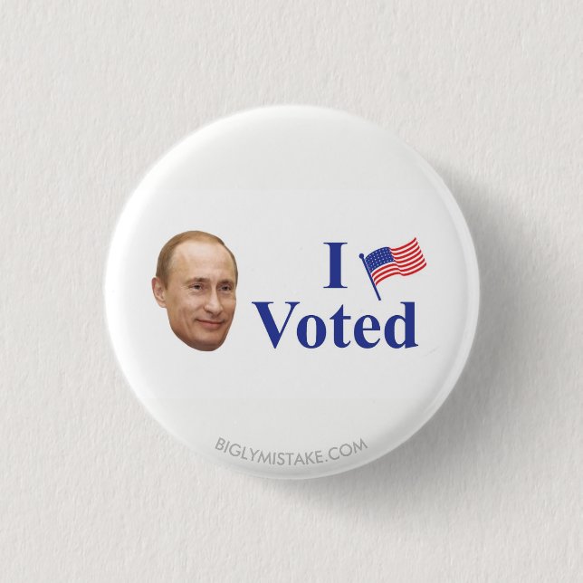 I VOTED 3 CM ROUND BADGE (Front)
