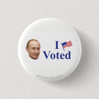 I VOTED 3 CM ROUND BADGE