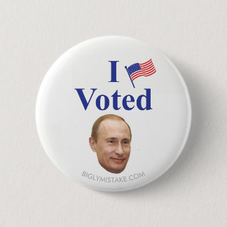 I VOTED 6 CM ROUND BADGE