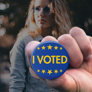 I Voted Button Europe Election Future Democracy