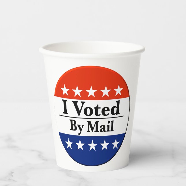 I Voted By Mail Paper Cups (Front)