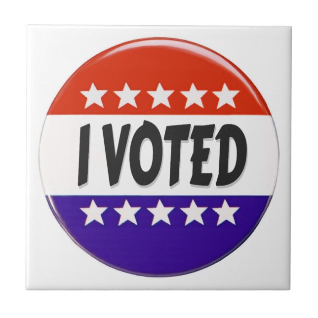 I Voted Ceramic Tile (Front)