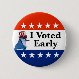 I Voted Early 2026 Elections 6 Cm Round Badge
