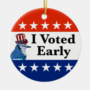 I Voted Early 2026 Elections Ceramic Ornament