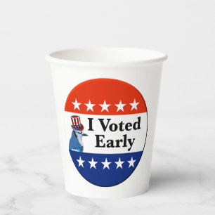 I Voted Early 2026 Elections Paper Cups