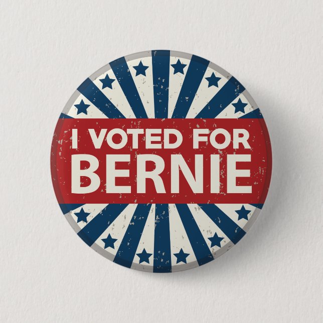 I Voted For Bernie 6 Cm Round Badge (Front)