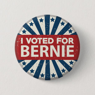 I Voted For Bernie 6 Cm Round Badge