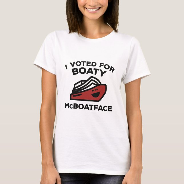 I Voted For Boaty McBoatface T-Shirt (Front)