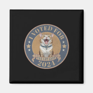 I Voted For Her Kamala Harris The Cat Lady Funny E Magnet