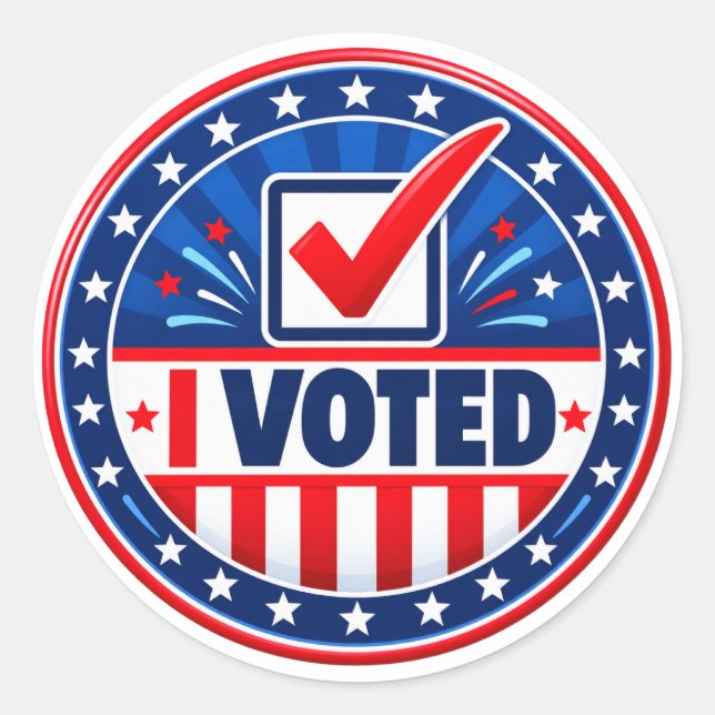 I Voted For It! Classic Round Sticker (Front)