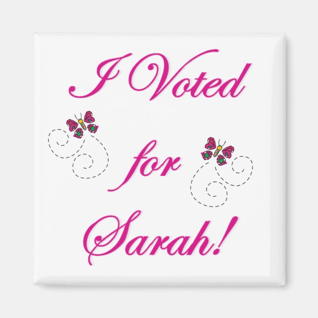 I voted for Sarah! Magnet (Front)