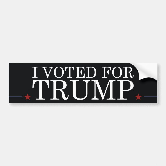 I Voted For Trump Bumper Sticker (Front)