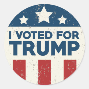 I Voted For Trump Classic Round Sticker