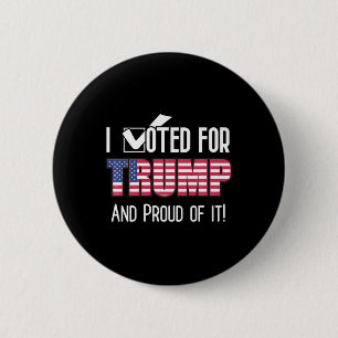 I Voted For Trump Patriotic Flag Patriot American 6 Cm Round Badge