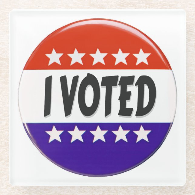 I Voted Glass Coaster (Front)