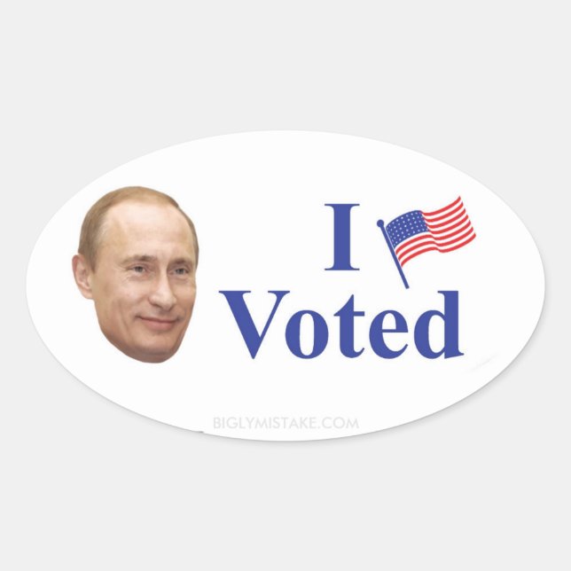 I Voted Oval Sticker (Front)