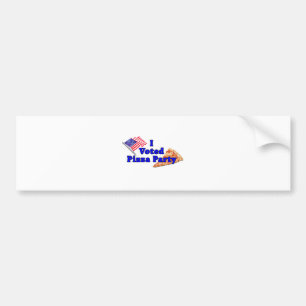 I Voted Pizza Party Bumper Sticker