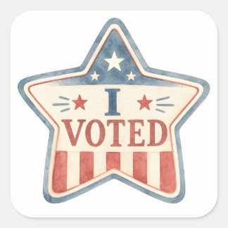 I voted  square sticker