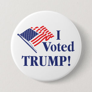 I Voted Trump 7.5 Cm Round Badge