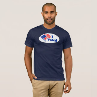 I Voted United States Flag Dark T-Shirt