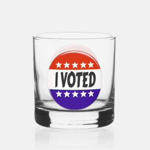 I Voted Whiskey Glass