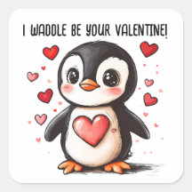 I Waddle Be Your Valentine Penguin