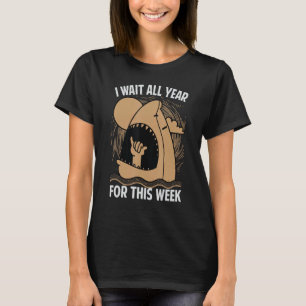 I Wait All Year For This Week - Funny Sharks - Ani T-Shirt