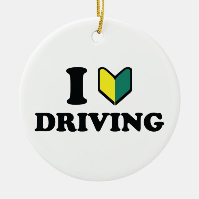 I Wakaba [Heart/Love] Driving Ceramic Ornament (Front)