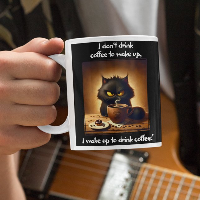 I Wake Up to Drink Coffee Large Coffee Mug (Creator Uploaded)