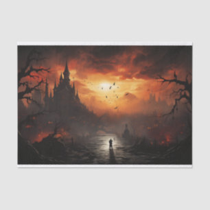 I walk alone Halloween Goth Deocupage Tissue Paper