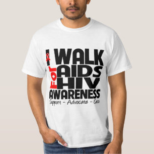 I Walk For AIDS HIV Awareness T-Shirt
