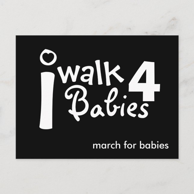 i walk for babies Postcard (Front)