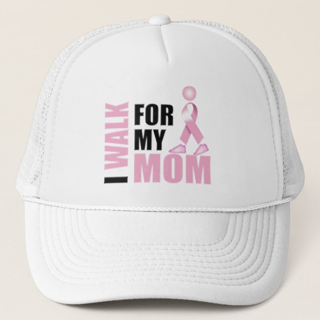 I Walk for my Mum pink Trucker Hat (Front)