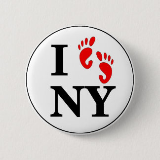 I Walk NY 6 Cm Round Badge