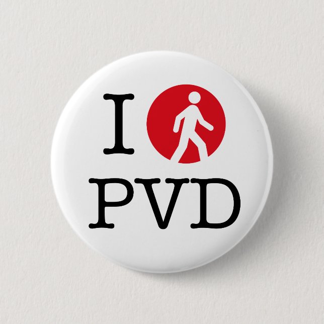 "I Walk Providence" Button (Front)