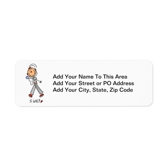 I Walk Return Address Label (Front)