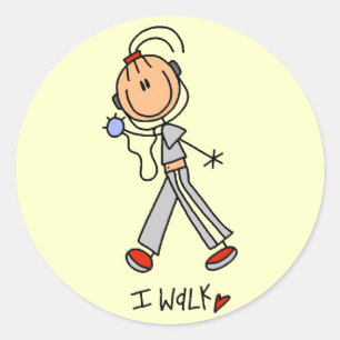 I Walk Tshirts and Gifts Classic Round Sticker