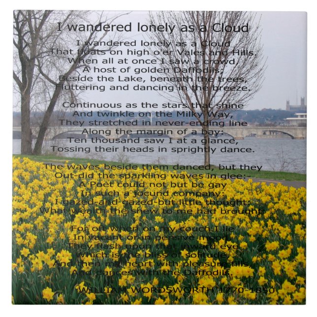 I WANDERED LONELY AS A CLOUD TILE (Front)