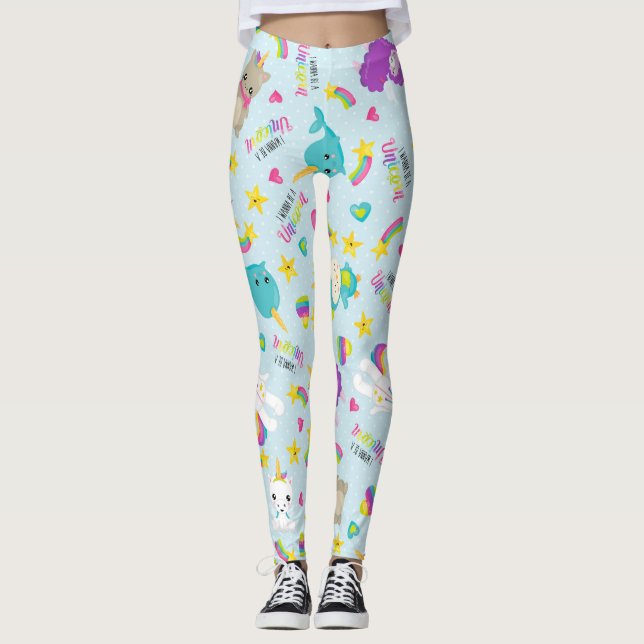 I wanna be a unicorn   Leggings (Front)